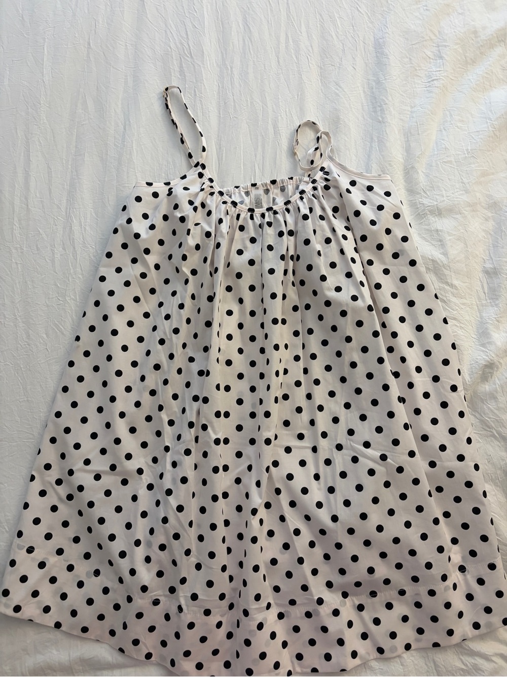 Victoria's Secret White Sundress with Black Polka Dots